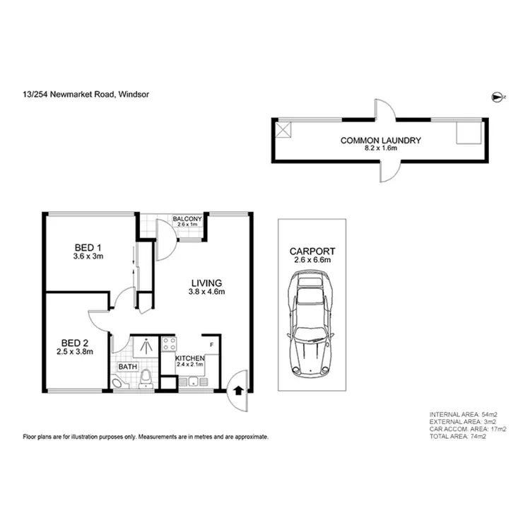 Floorplan of Homely apartment listing, 13/254 Newmarket Road, Wilston QLD 4051
