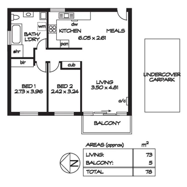 Floorplan of Homely unit listing, 9/237 Fullarton Road, Eastwood SA 5063
