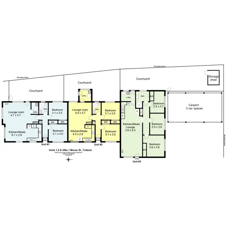 Floorplan of Homely block of units listing, 1-3/1 Moran Street, Wagga Wagga NSW 2650