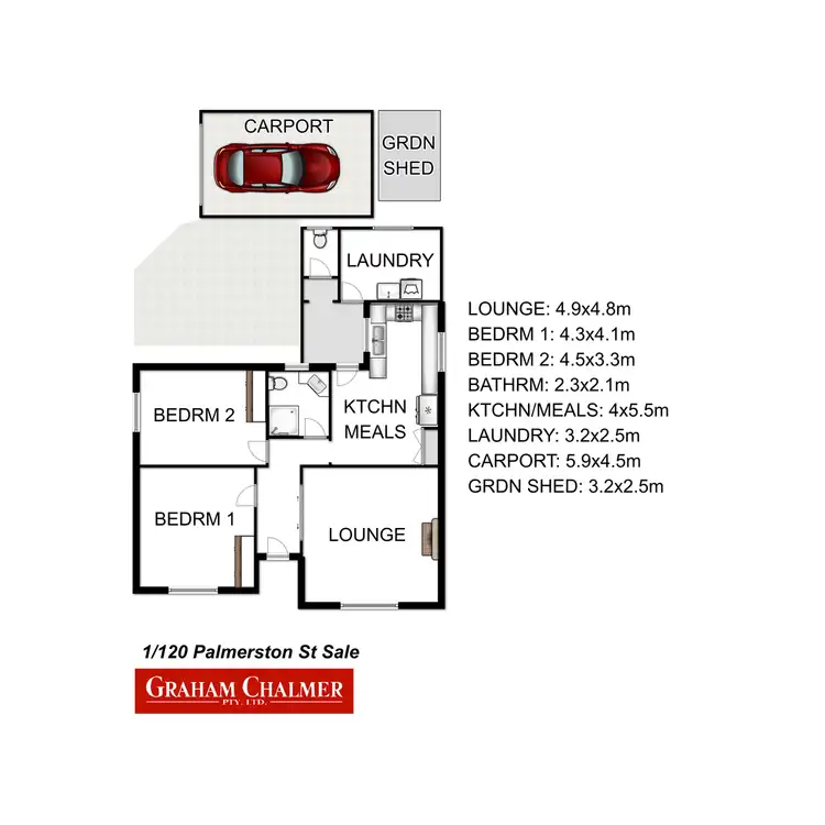 Floorplan of Homely house listing, 1/120 Palmerston Street, Sale VIC 3850