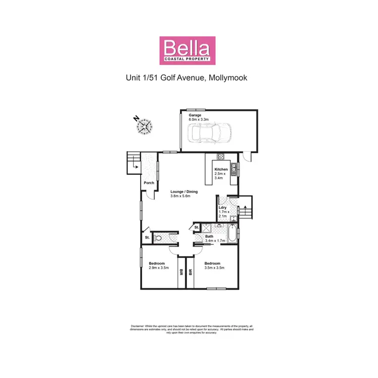 Floorplan of Homely villa listing, 1/49-51 Golf Avenue, Mollymook NSW 2539