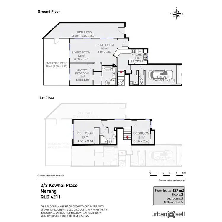 Floorplan of Homely semi-detached listing, 2/3 Kowhai Place, Nerang QLD 4211
