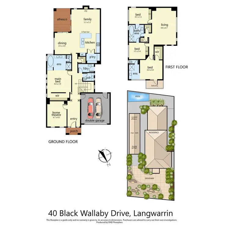 Floorplan of Homely house listing, 40 Black Wallaby Drive, Langwarrin VIC 3910