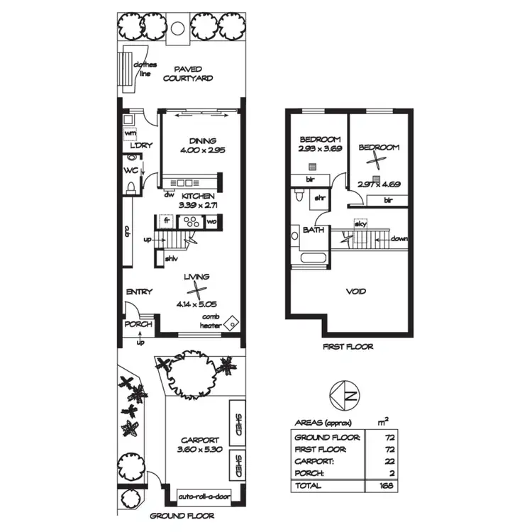 Floorplan of Homely townhouse listing, 24 Eden Street, Adelaide SA 5000