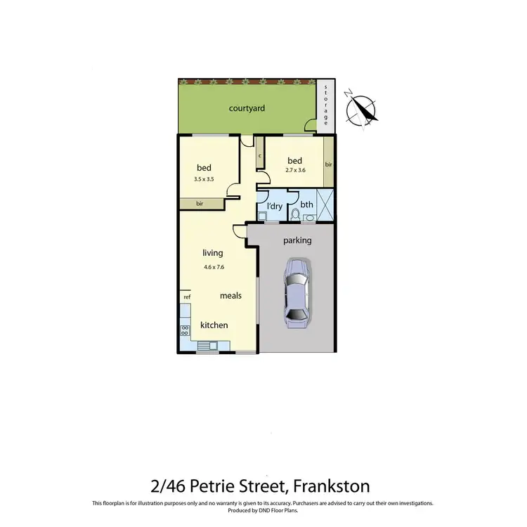 Floorplan of Homely unit listing, 2/46 Petrie Street, Frankston VIC 3199