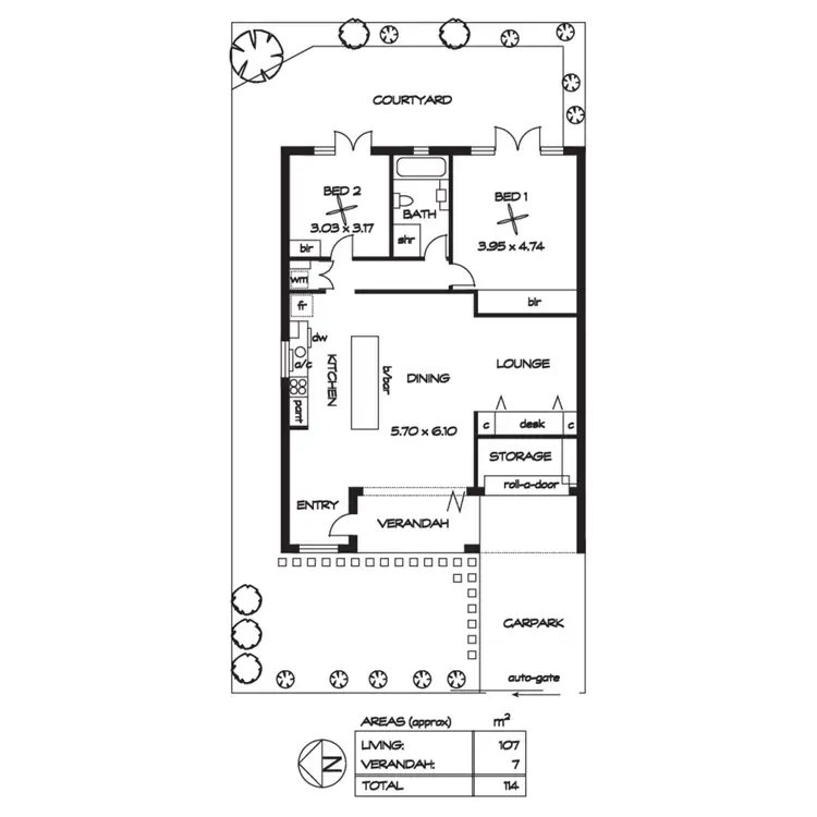 Floorplan of Homely unit listing, 1/124 Edward Street, Norwood SA 5067