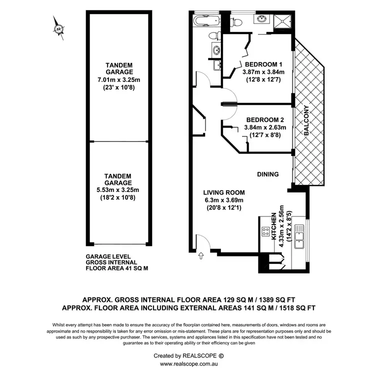 Floorplan of Homely apartment listing, 4/29 Bellevue Terrace, St Lucia QLD 4067