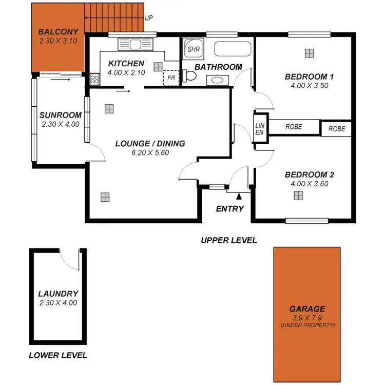 Floorplan of Homely unit listing, 6/29 The Common, Beaumont SA 5066