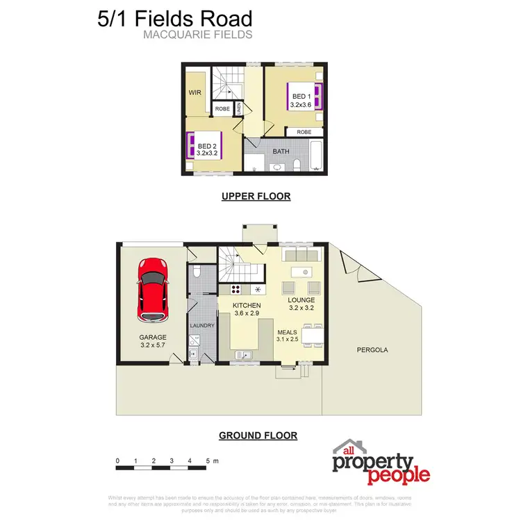 Floorplan of Homely townhouse listing, 5/1 Fields Road, Macquarie Fields NSW 2564
