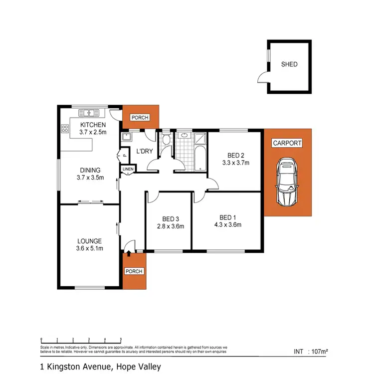 Floorplan of Homely house listing, 1 Kingston Avenue, Hope Valley SA 5090