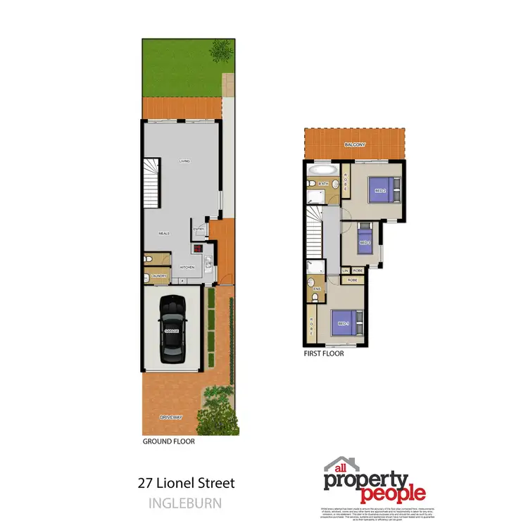 Floorplan of Homely semi-detached listing, 27 Lionel Street, Ingleburn NSW 2565