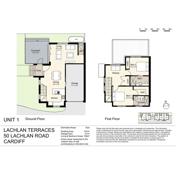 Floorplan of Homely townhouse listing, 1/50 Lachlan Road, Cardiff NSW 2285