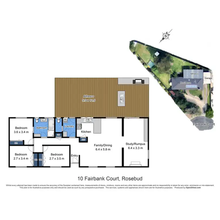 Floorplan of Homely house listing, 10 Fairbank Court, Rosebud VIC 3939