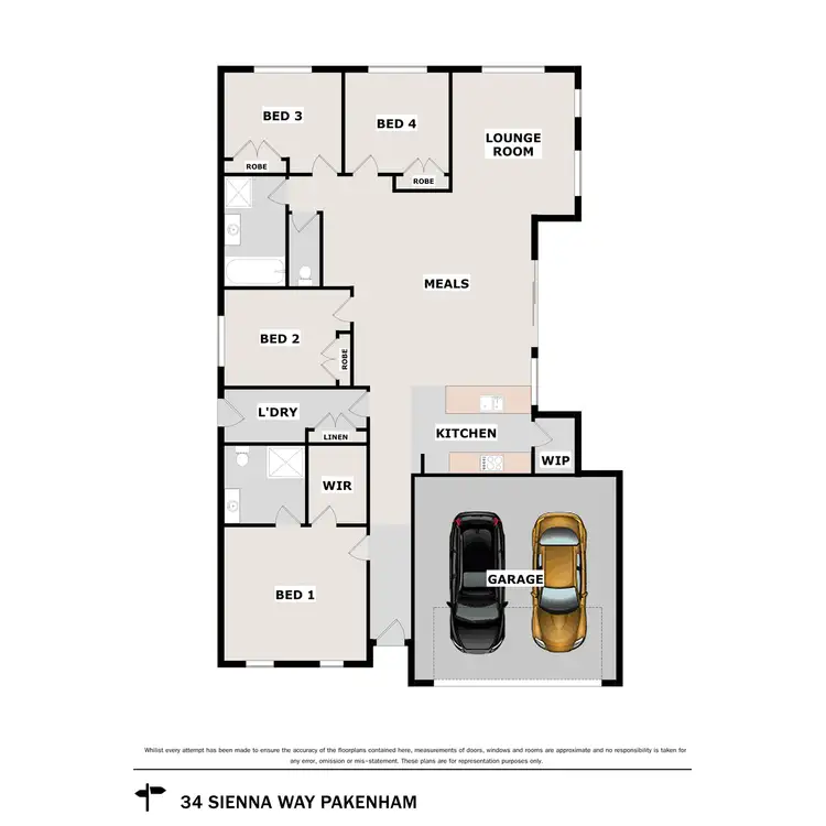 Floorplan of Homely house listing, 34 Sienna Way, Pakenham VIC 3810