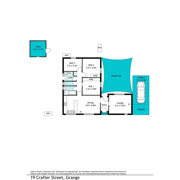 Floorplan of Homely house listing, 19 Crafter Street, Grange SA 5022