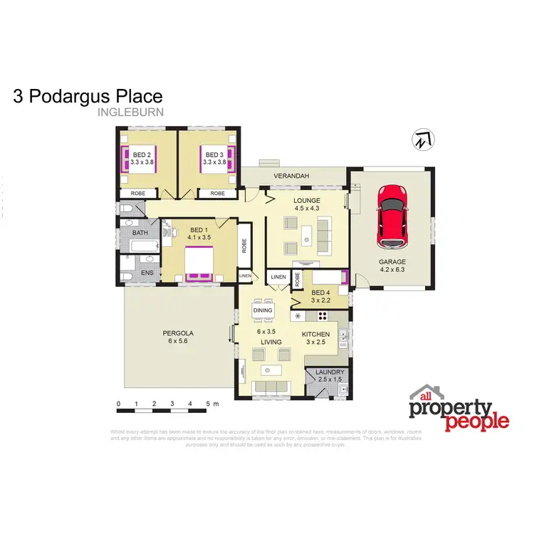 Floorplan of Homely house listing, 3 Podargus Place, Ingleburn NSW 2565