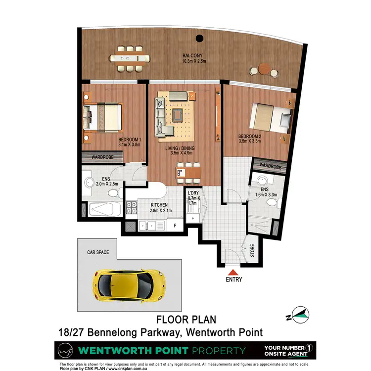 Floorplan of Homely apartment listing, 18/27 Bennelong Parkway, Wentworth Point NSW 2127