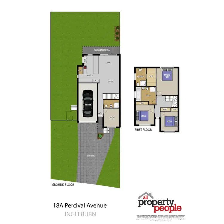 Floorplan of Homely semi-detached listing, 18A Percival Avenue, Ingleburn NSW 2565