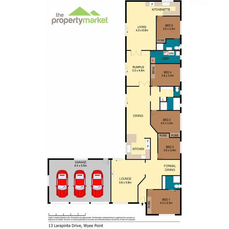 Floorplan of Homely house listing, 13 Larapinta Drive, Wyee Point NSW 2259