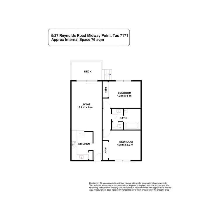 Floorplan of Homely unit listing, 5/27 Reynolds Road, Midway Point TAS 7171