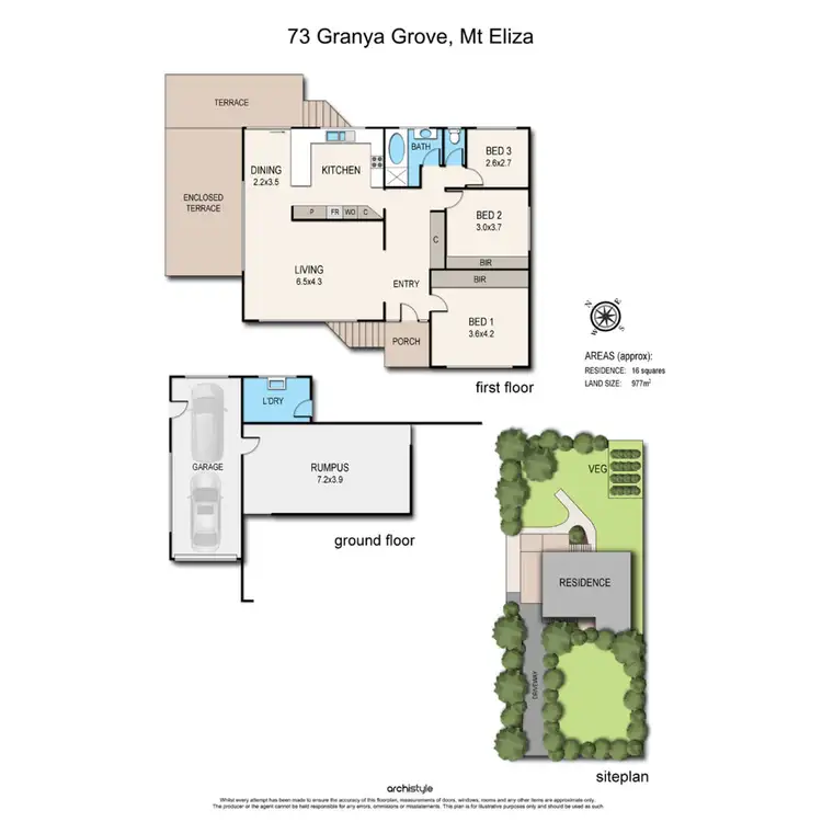 Floorplan of Homely house listing, 73 Granya Grove, Mount Eliza VIC 3930