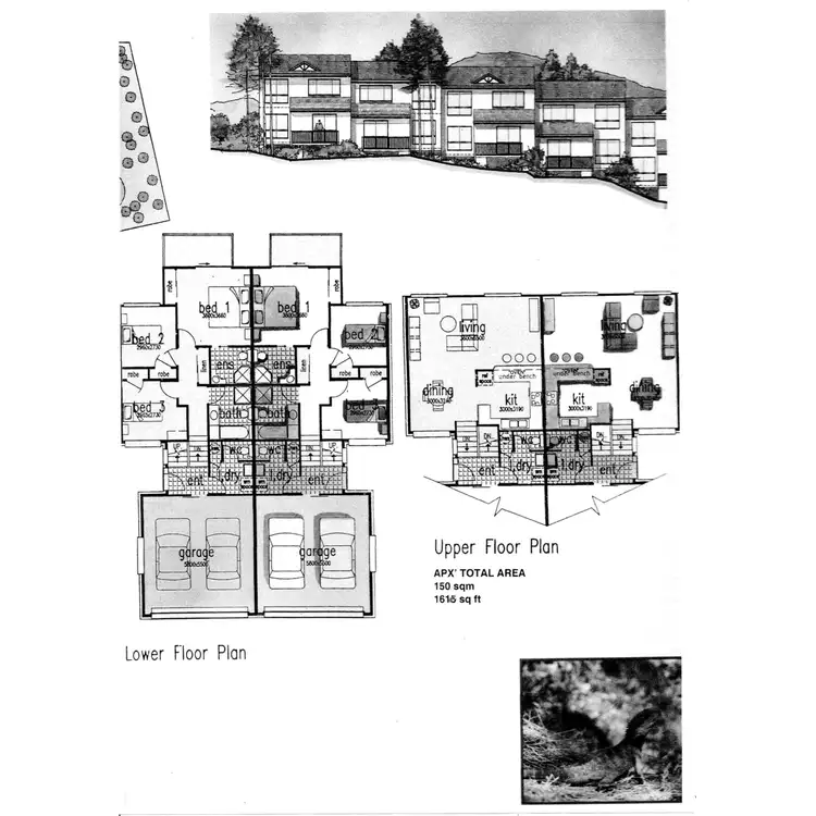 Floorplan of Homely townhouse listing, 1004/6 Crestridge Crescent, Oxenford QLD 4210
