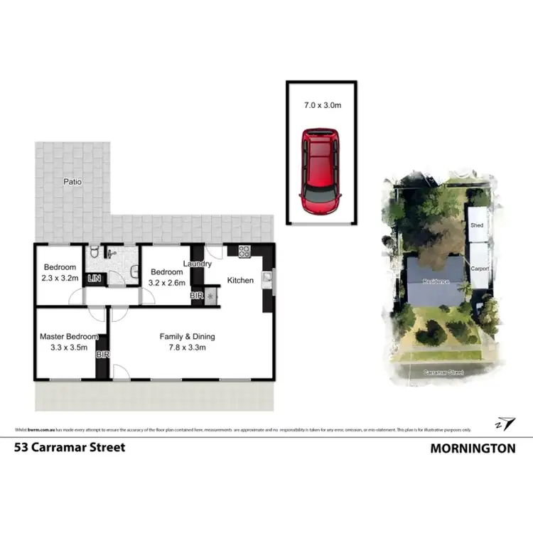 Floorplan of Homely house listing, 53 Carramar Street, Mornington VIC 3931