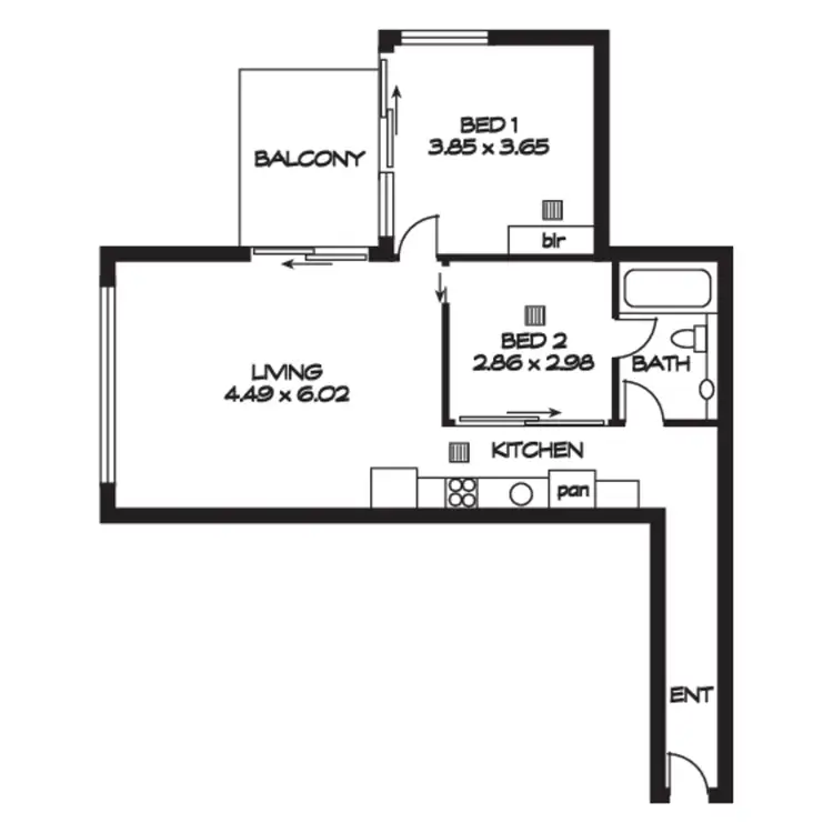 Floorplan of Homely apartment listing, 606/16 HOLDFAST Promenade, Glenelg SA 5045