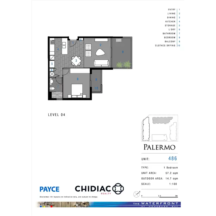 Floorplan of Homely apartment listing, 486/33 Hill Road, Wentworth Point NSW 2127