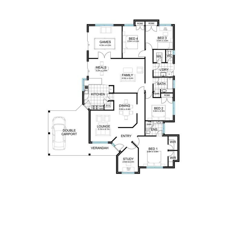 Floorplan of Homely house listing, 9 Durness Place, Canning Vale WA 6155
