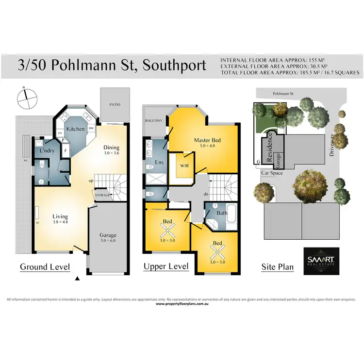 Floorplan of Homely townhouse listing, 3/50 Pohlman Street, Southport QLD 4215