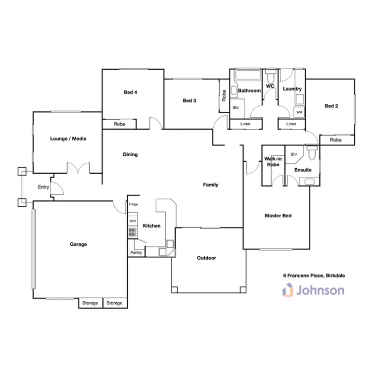 Floorplan of Homely house listing, 6 Francene Place, Birkdale QLD 4159