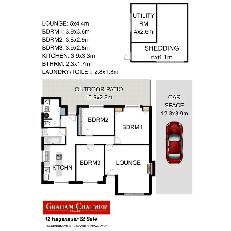 Floorplan of Homely house listing, 12 Hagenauer Street, Sale VIC 3850