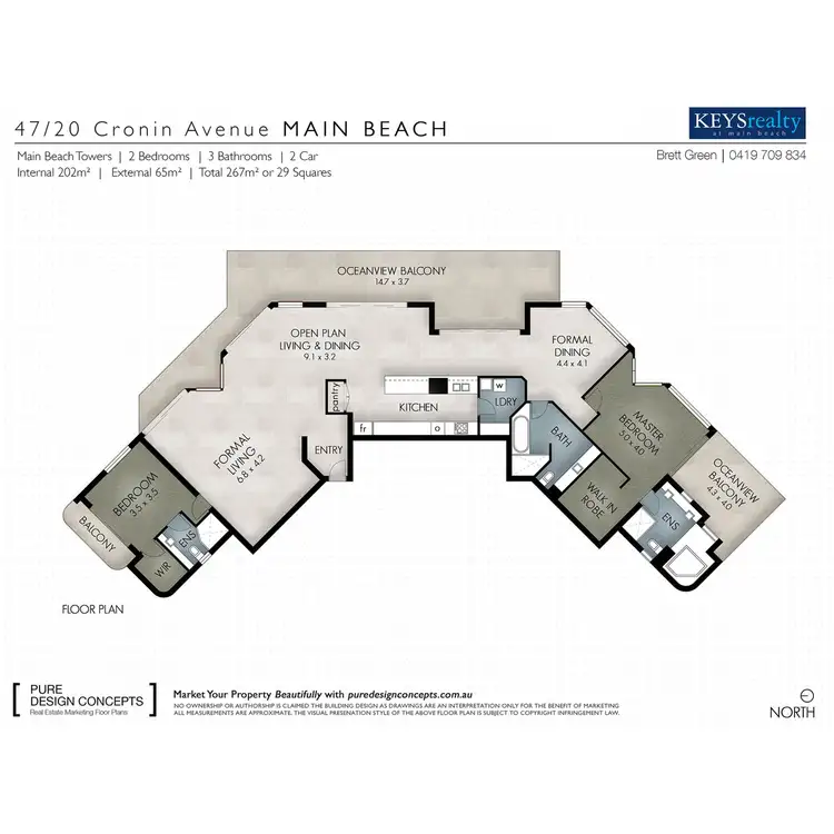 Floorplan of Homely apartment listing, 47, 20 Cronin Avenue, Main Beach QLD 4217