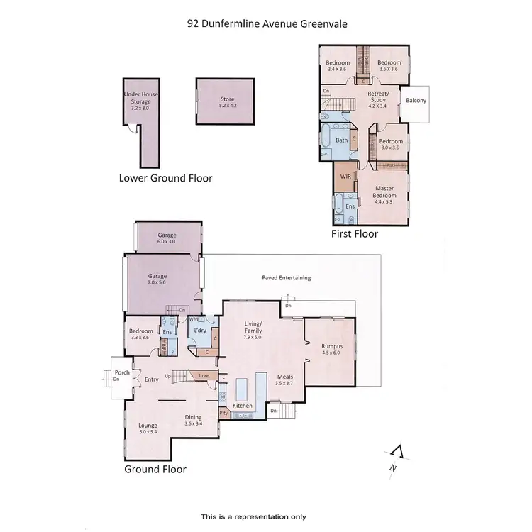 Floorplan of Homely house listing, 92 Dunfermline Avenue, Greenvale VIC 3059