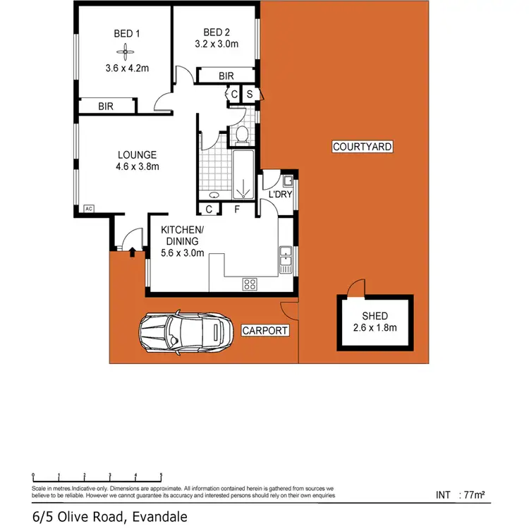 Floorplan of Homely unit listing, 6/5 Olive Road, Evandale SA 5069
