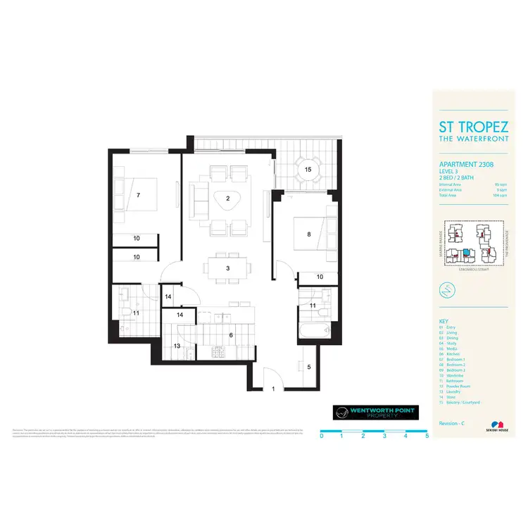 Floorplan of Homely apartment listing, 2308/7 Stromboli Strait, Wentworth Point NSW 2127
