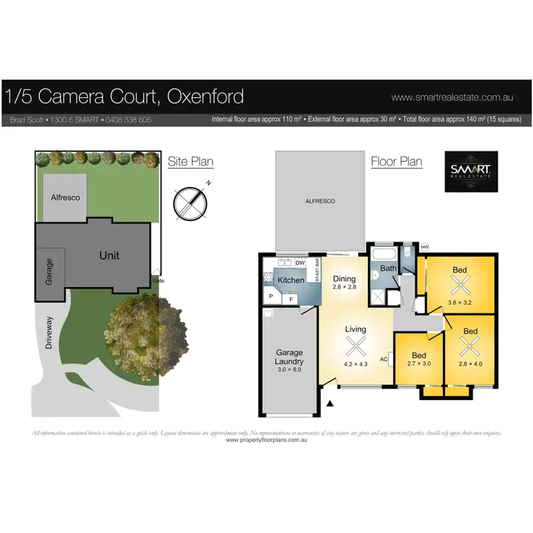 Floorplan of Homely semi-detached listing, 1/5 Camera Court, Oxenford QLD 4210