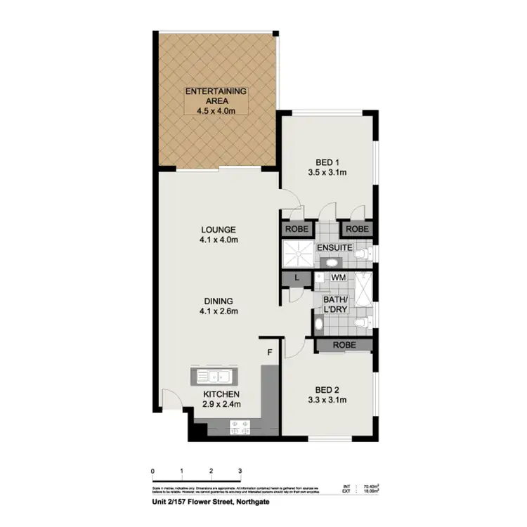 Floorplan of Homely apartment listing, 2/157 Flower Street, Northgate QLD 4013