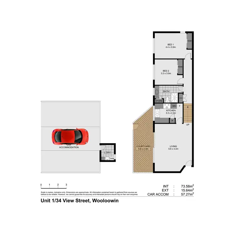 Floorplan of Homely apartment listing, 1/34 View Street, Wooloowin QLD 4030