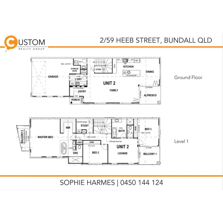 Floorplan of Homely semi-detached listing, 2/59 Heeb Street, Bundall QLD 4217