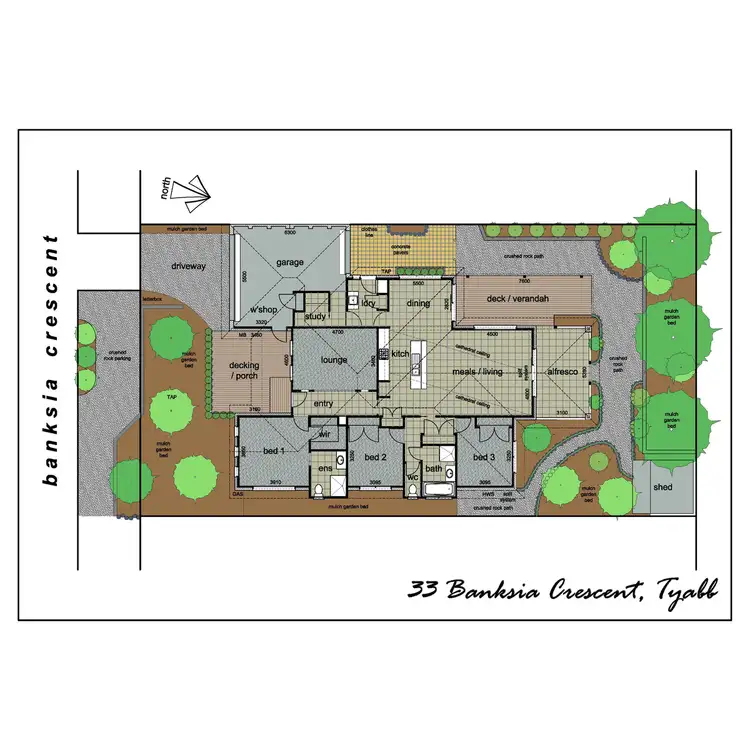 Floorplan of Homely house listing, 33 Banksia Crescent, Tyabb VIC 3913