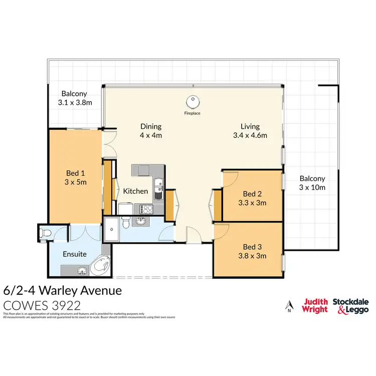 Floorplan of Homely apartment listing, 6/2-4 Warley Avenue, Cowes VIC 3922
