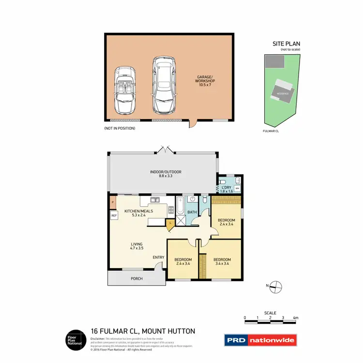 Floorplan of Homely house listing, 16 Fulmar Close, Mount Hutton NSW 2290