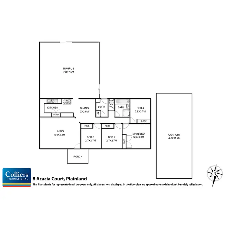Floorplan of Homely house listing, 8 Acacia Court, Plainland QLD 4341
