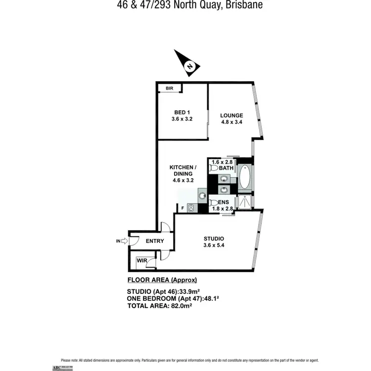 Floorplan of Homely apartment listing, 46 & 47/293 North Quay, Brisbane City QLD 4000