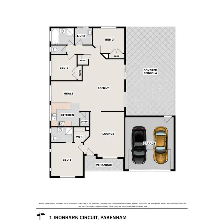 Floorplan of Homely house listing, 1 Ironbark Circuit, Pakenham VIC 3810