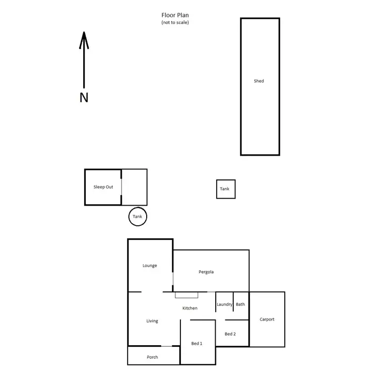 Floorplan of Homely house listing, 8 Millard Street, Donovans SA 5291