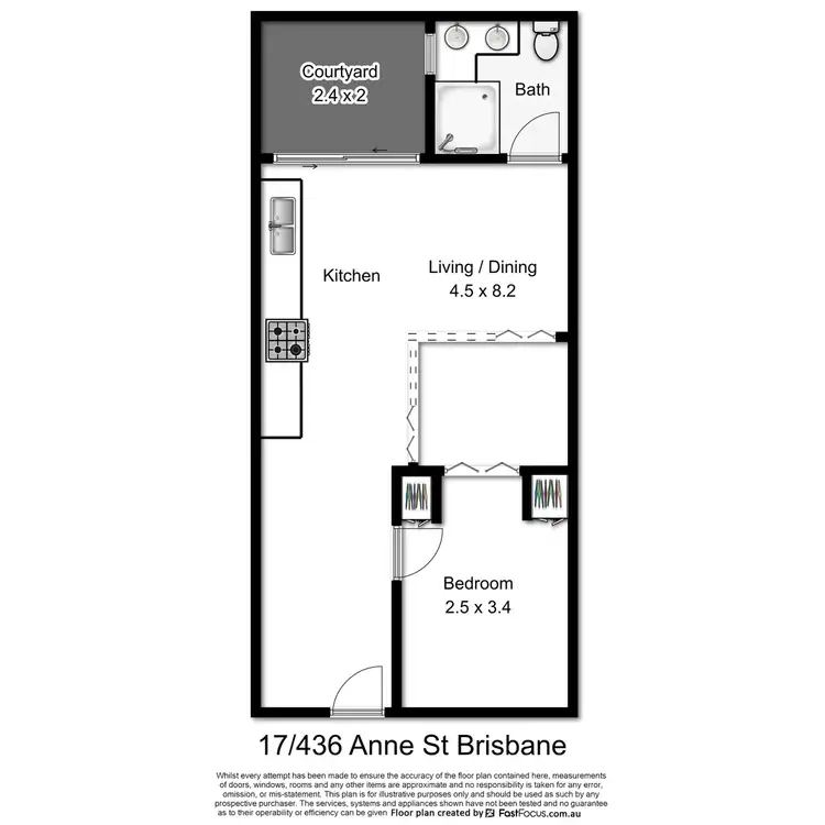 Floorplan of Homely apartment listing, 436 Ann Street, Brisbane City QLD 4000