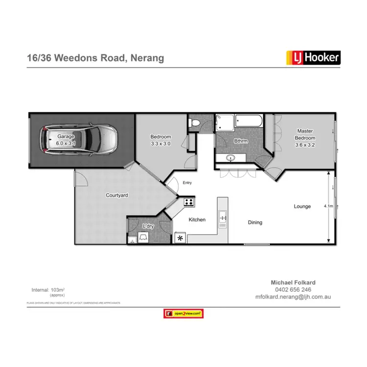 Floorplan of Homely villa listing, 16/36 Weedons Road, Nerang QLD 4211